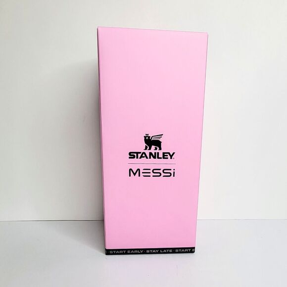 MESSI GOAT PINK X STANLEY Quencher Protour Flip Straw 40 oz Tumbler NEW IN BOX - Picture 8 of 11